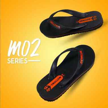 CUCI GUDANG Sandal Jepit Pria Swallow Black Pearl Hitam 10 - Kuning