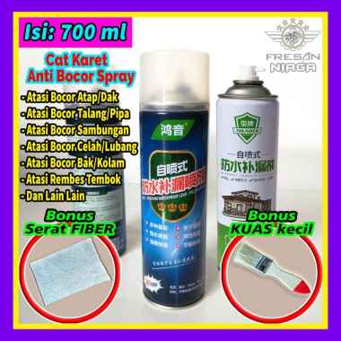 Cat Rubber Semprot Pelapis Anti Bocor Waterproof Spray Penutup Celah Anti Bocor Rembes Dinding Atap 