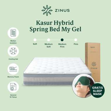 Zinus Kasur Spring Bed Hybrid Zinus My Gel Memory Foam Mattress in a Box 30cm 120 x 200