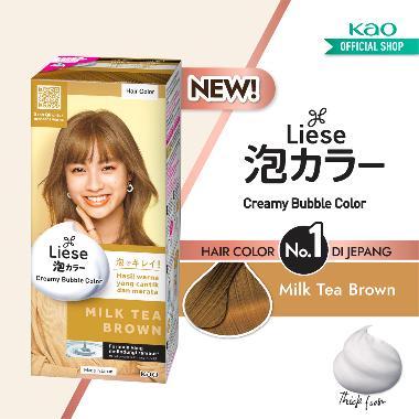 Liese Creamy Bubble Color Foam Pewarna Rambut Permanent - Milk Tea Brown