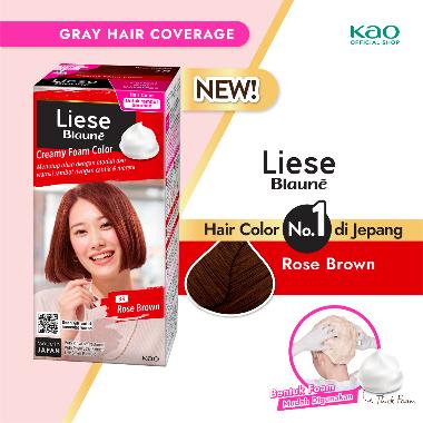 Liese Creamy Bubble Hair Color Color Foam Pewarna Rambut Permanent - Rose Brown
