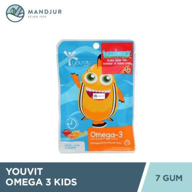 Youvit Omega 3 Kids 7 Gummies - Suplemen Omega 3 Bentuk Gummy Rasa Mix Buah