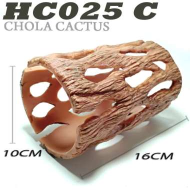 HC038 HIDING CAVE TREE LOG BATANG POHON KAYU TEMPAT SEMBUNYI REPTILE KURA KURA DARAT SULCATA GECKO I