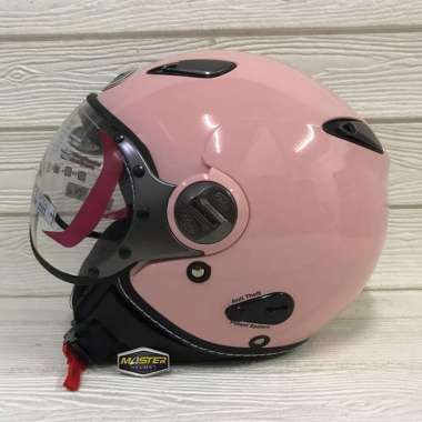 HELM KYT ELSICO RED MERAH CABE ORIGINAL HALF FACE M LIGHT PEACH