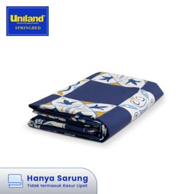Uniland Sarung Katun Kasur Lipat - Sprei Resleting 90x200 Grey