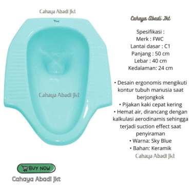 CLOSET / KLOSET JONGKOK FWC BIRU (GOJEK)