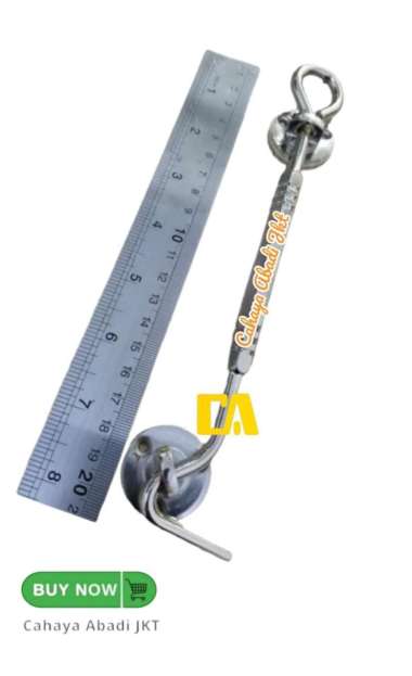 HAK ANGIN JENDELA TEBAL KODAI PUTIH 18CM STAINLESS