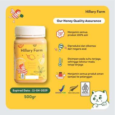 Hillary Farm Clover Lemon Honey 500gr