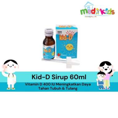 Kid-D Kid D Vitamin D3 400 IU Anak Strawberry Sirup Kids 60 ml Imedco