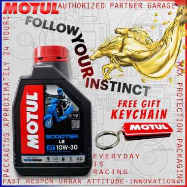 Motul Oli Motor Matic Motul Scooter Le 10W30 [800 Ml] Bonus gantungan kunci motul