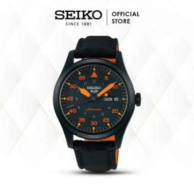 Jam Tangan Pria Seiko 5 Sports SRPH33K1 Automatic Black Fabric Strap Original
