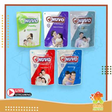 NA NUVO Sabun Cair 60 ML / NUVO Body Wash 60 ML / NUVO Family AntiBacterial Body Wash 60 ML HIJAU
