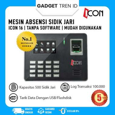 Mesin Absensi Fingerprint ICON 16 Mesin Absensi Sidik Jari seperti FINGER PRINT A3