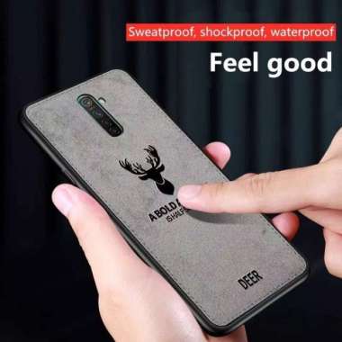 Case Oppo A5 2020 Armor Deer Bumper Canvas Jeans Motif Original Casing Oppo A9 2020 Biru