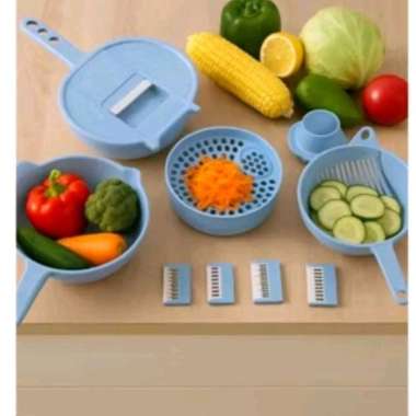 pemotong sayur pengiris sayur 9in1 biru