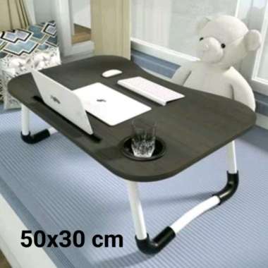 Meja Lipat Belajar Meja Lipat Polos Multifungsi (Wajib Bubble) hitam