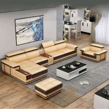 IDEA -Sofa Tamu Letter U Mewah Model Terbaru