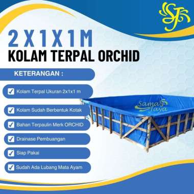 Terpal Kolam / Kolam Terpal Kubus / Terpal ikan uk 2x1x1m