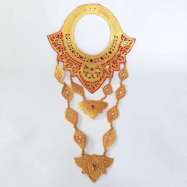 Badong Lenter kalung ukiran kulit penari adat bali Model 1