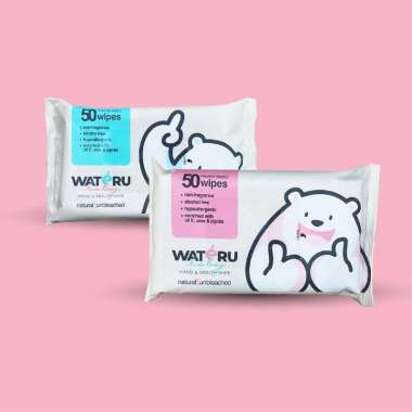 Wateru Premium Bamboo Tissue Basah 50 Sheets