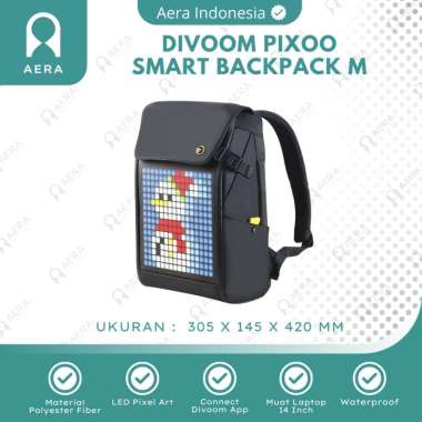 DIVOOM PIXOO SMART BACKPACK M WITH LED PIXEL ART DIY | TAS RANSEL PRIA | DIVOOM PIXOO BACKPACK 15 IN
