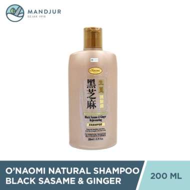 O'Naomi Black Sesame Ginger Shampoo 200 mL - Shampo Penghitam Rambut dan Pencegah Rambut Beruban