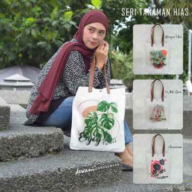 Totebag Canvas Tanaman Hias Tas Kanvas Seri Hobby Tanaman Hias  Clarinervium