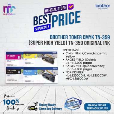 Brother Toner TN-359 BK/C/M/Y (Super High Yield) / TN359 Original Magenta