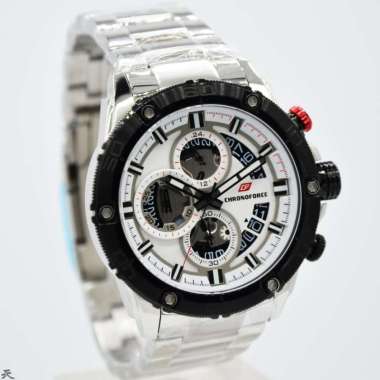 Original 100%!! CHRONOFORCE CF 5290MS - Jam Tangan Pria Silver garansi Resmi