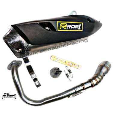 Knalpot Standard Racing Rob 1 Nmax Pcx Aerox Beat Vario Fullsistem Pnp VARIO160