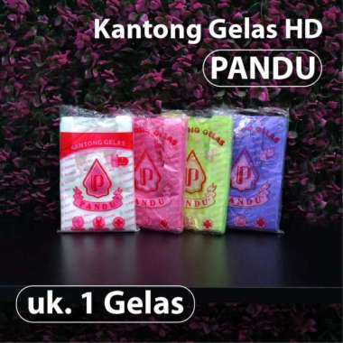 kantong plastik hd gelas oz bening/warna 1gelas/2gelas PANDU 100gr/pak IDOLA 1 GELAS putih