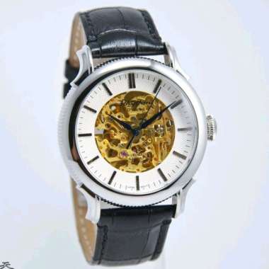 RHYTHM A1511L01 AUTOMATIC - Jam Tangan Pria Kulit Original - Black