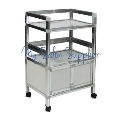 Rak Dorong Facial /Salon Troli / Trolley PUTIH/CREAM