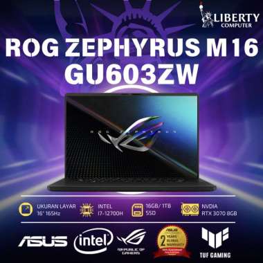 ASUS ZEPHYRUS M16 GU603ZW-I97RG6T-O i9-12900H 16GB 1TB RTX3070Ti QHD