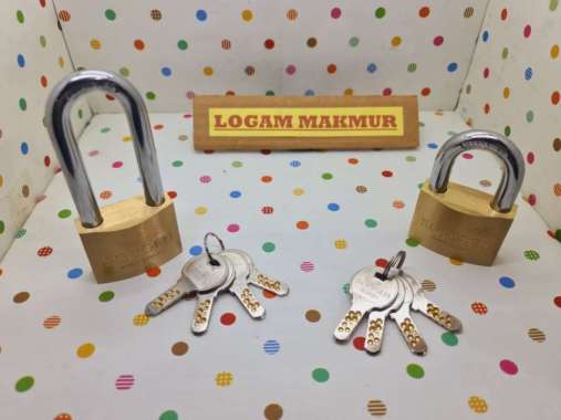 GEMBOK 50MM KUNINGAN MODEL KOMPUTER - SOLIGEN ASLI PENDEK