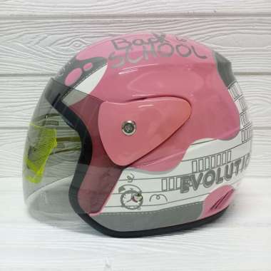HELM EVOLUTION NOTES REVOLUTION TOSCA SERIES HALF FACE TERMURAH SNI PINK