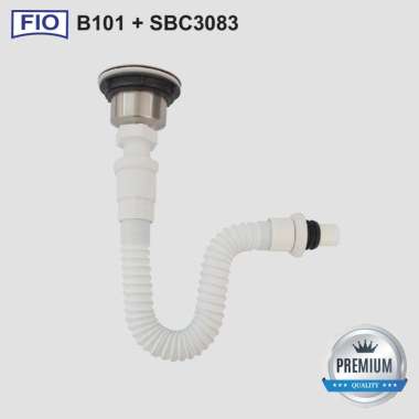 Paket Afur dan Selang Wastafel Bak Cuci Piring Fiorentino Selang Putih