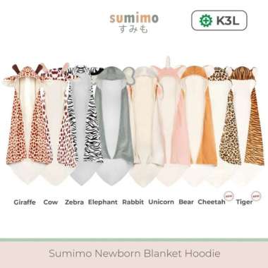 Sumimo Baby Newborn Blanket Hoodie elephant