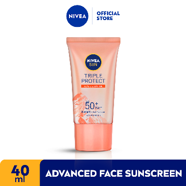 Promo Harga Nivea Sun Face Serum Triple Protect SPF50 PA Acne Oil Control 40 ml - Blibli