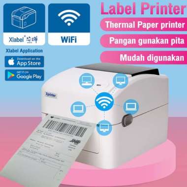 BARCODE PRINTER THERMAL WIFI XPRINTER XP-460UW - CETAK RESI OTOMATIS EKSPEDISI