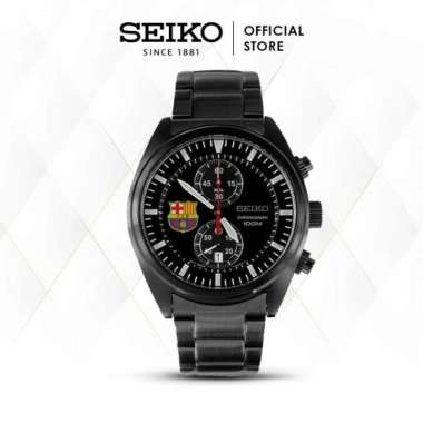 Jam Tangan Pria Seiko Barcelona Chronograph SNN267P1 Black Original