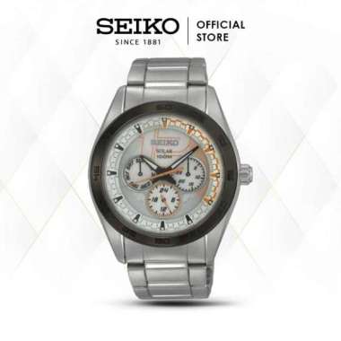 Jam Tangan Pria Seiko Chronograph SNE197 SNE197P1 Solar Original