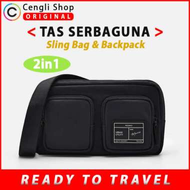 TAS SELEMPANG PRIA PEDRO SLING BAG ORIGINAL BRANDED ASLI HITAM PM018