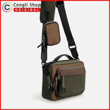 TAS SELEMPANG PRIA PEDRO SLING BAG ORIGINAL BRANDED ORI HIJAU PM015