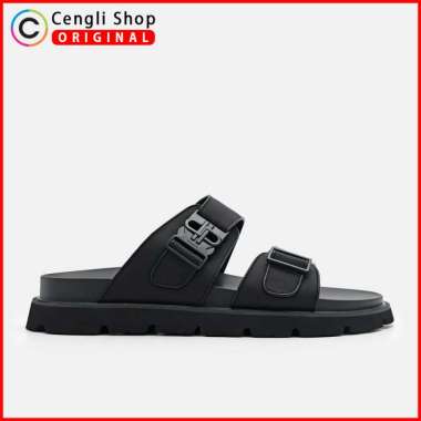 SANDAL PEDRO PRIA ORIGINAL SLIDE CASUAL BRANDED ASLI ORI HITAM PM056