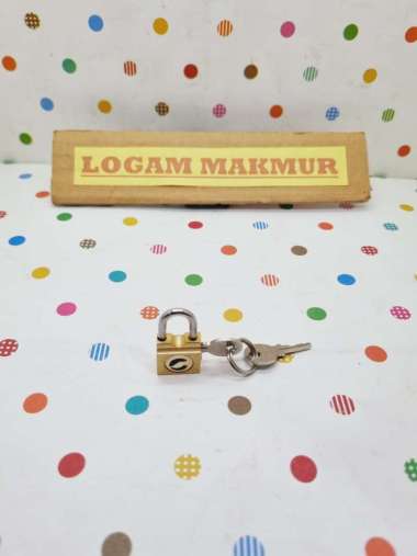 GEMBOK KUNINGAN KECIL 15MM UNTUK KOPER LACI LEMARI