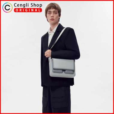 PEDRO SLING BAG ORIGINAL TAS SELEMPANG PRIA BRANDED ORIGINAL ABU GREY PM010