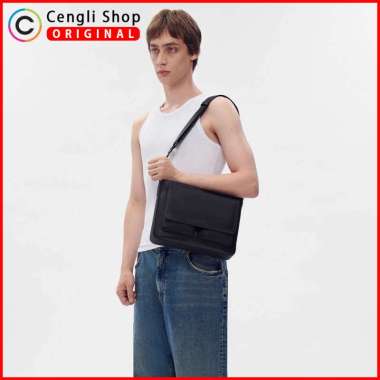PEDRO SLING BAG ORIGINAL TAS SELEMPANG PRIA BRANDED ORIGINAL HITAM BLACK PM008