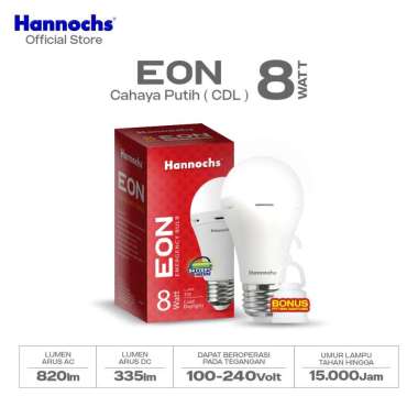 Hannochs - Lampu Emergency LED AC/DC EON - 8 watt - cahaya Putih