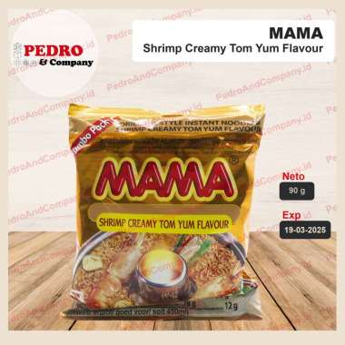 Mama shrimp creamy tom yum flavour 90 gr- mie instant thai rasa tomyam